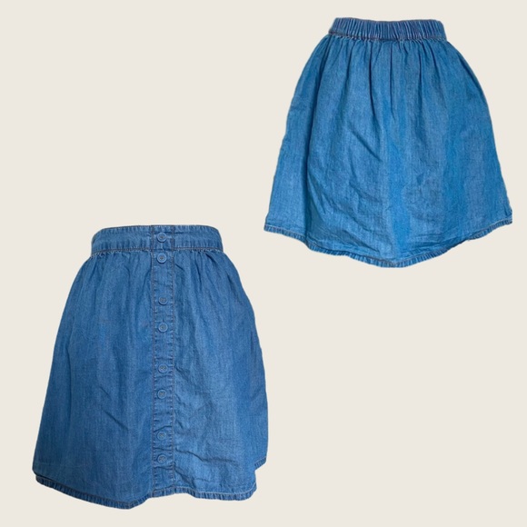 Mossimo 100% Cotton Blue Denim Button Mini Skirt S - Picture 1 of 13